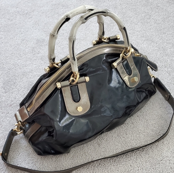 Gucci Patent leather handbag with bamboo handles - Picture 8 of 10